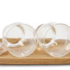 1930s Etched Pink Depression Glass Apothecary Jar Set