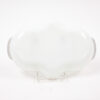 1950's Anchor Hocking Fire King Milk Glass Serving Dish with Gold Beaded Trim