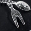 WJ Hughes Glass Cornflower Salad Serving Set