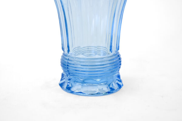 Light Blue Fluted Art Deco Vase