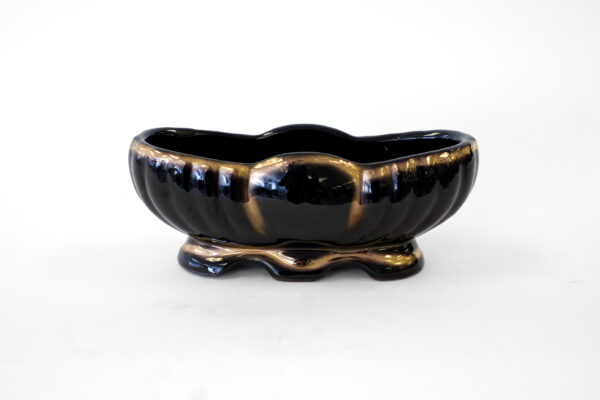 MCM Black and Gold Planter Vase Made in Japan