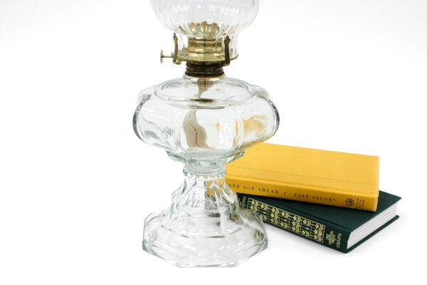 Crisa Pressed Glass Kerosene Oil Lamp