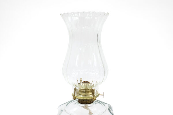 Crisa Pressed Glass Kerosene Oil Lamp Chimney Included