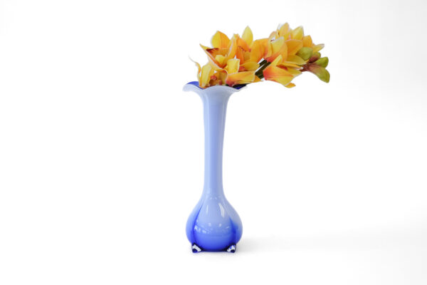 Cobalt Hand-Blown Art Glass Vase