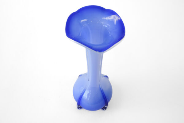 Cobalt Hand-Blown Art Glass Vase