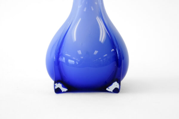 Cobalt Hand-Blown Art Glass Vase