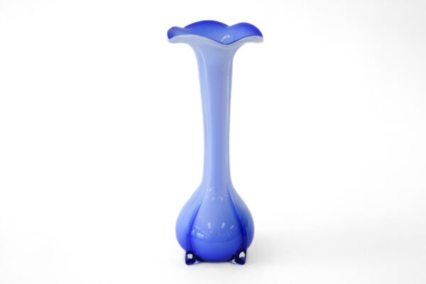 Cobalt Hand-Blown Art Glass Vase