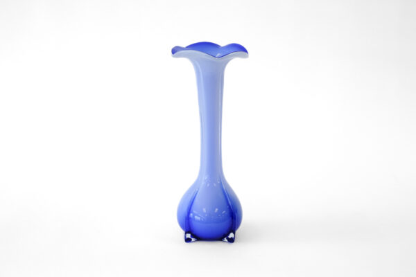 Cobalt Hand-Blown Art Glass Vase