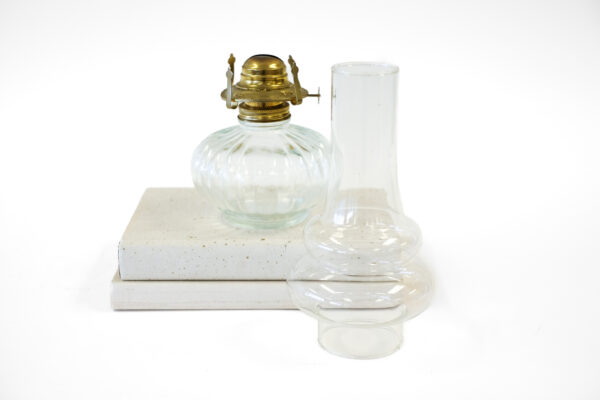 Lamplight Farms Ribbed Glass Kerosene Oil Lamp