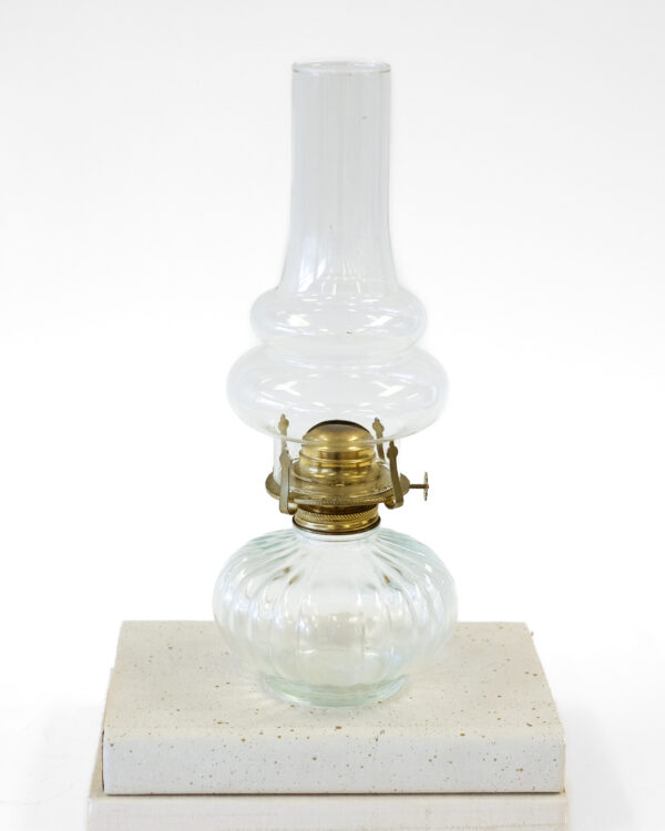 Lamplight Farms Ribbed Glass Kerosene Oil Lamp