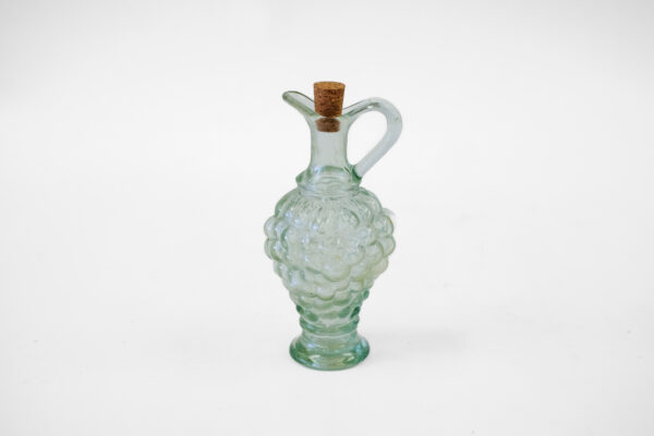 Italian Vetreria Etrusca Grape Glass Cruet Bottle with Stopper