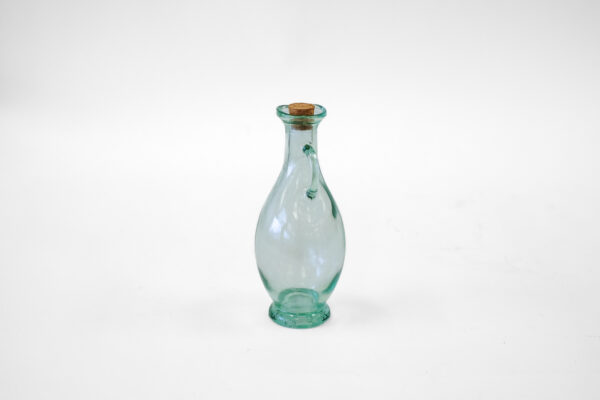 Italian Vetreria Etrusca Green Glass Cruet Bottle with Stopper