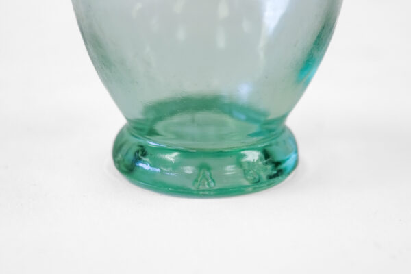 Italian Vetreria Etrusca Green Glass Cruet Bottle with Stopper