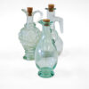 Italian Vetreria Etrusca Green Glass Cruet Bottle with Stopper