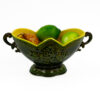 50’s Chapleau Canada Green and Yellow Fruit Pattern Pedestal Planter with Handles