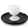50's Milk Glass Pedestal Planter, Goblet, Compote Dish
