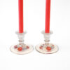1930s Westmoreland Della Robbia Ruby Candle Holder
